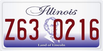 IL license plate Z630216