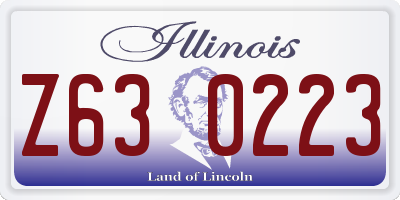 IL license plate Z630223