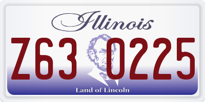 IL license plate Z630225