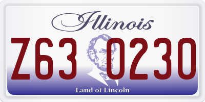 IL license plate Z630230