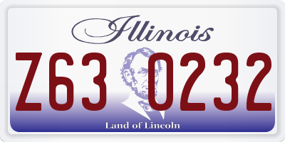 IL license plate Z630232