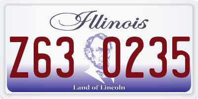 IL license plate Z630235