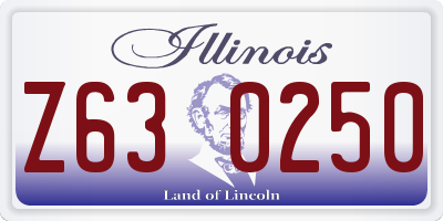 IL license plate Z630250