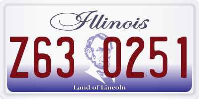 IL license plate Z630251