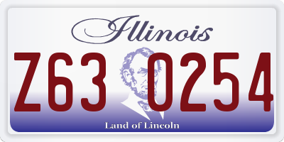 IL license plate Z630254