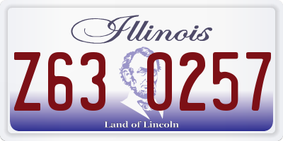 IL license plate Z630257