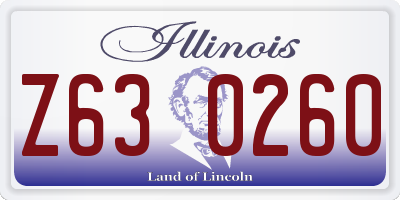 IL license plate Z630260