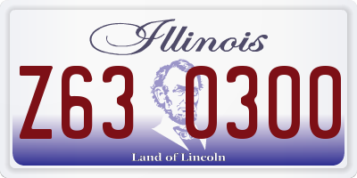 IL license plate Z630300