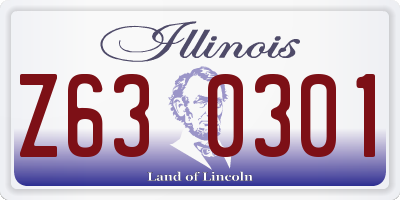 IL license plate Z630301