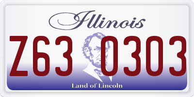 IL license plate Z630303