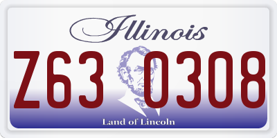 IL license plate Z630308