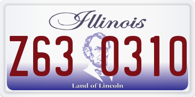 IL license plate Z630310