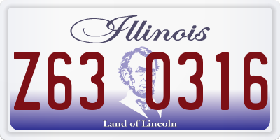 IL license plate Z630316