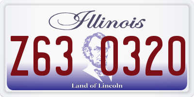 IL license plate Z630320