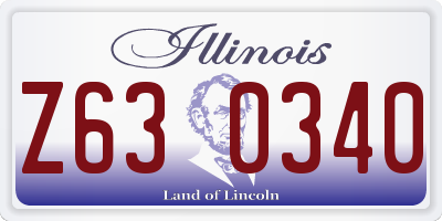 IL license plate Z630340