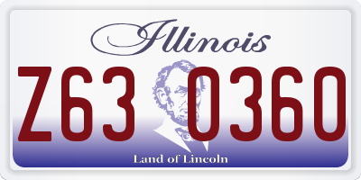 IL license plate Z630360