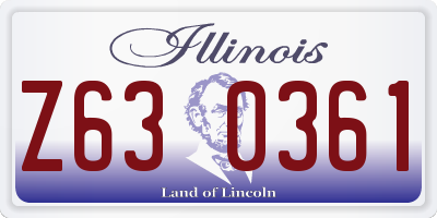 IL license plate Z630361