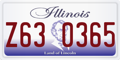 IL license plate Z630365
