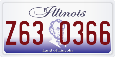 IL license plate Z630366