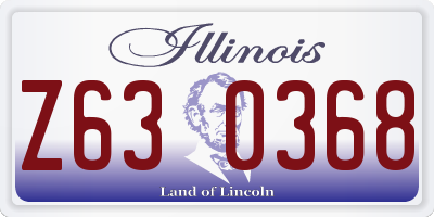 IL license plate Z630368