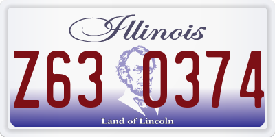 IL license plate Z630374