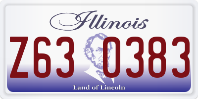 IL license plate Z630383
