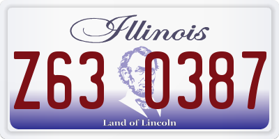 IL license plate Z630387