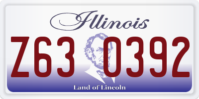 IL license plate Z630392