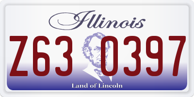 IL license plate Z630397