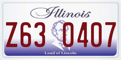 IL license plate Z630407