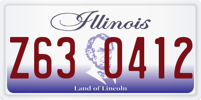 IL license plate Z630412