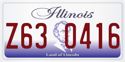 IL license plate Z630416