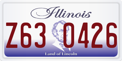 IL license plate Z630426