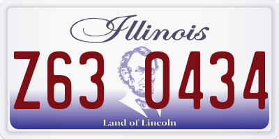 IL license plate Z630434