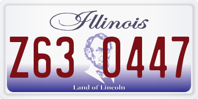 IL license plate Z630447