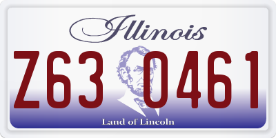 IL license plate Z630461