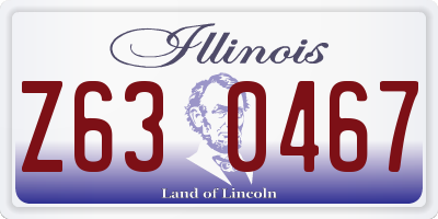 IL license plate Z630467