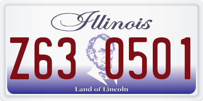 IL license plate Z630501
