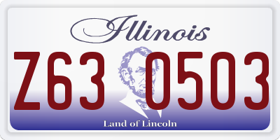IL license plate Z630503