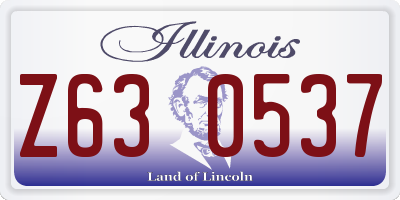 IL license plate Z630537