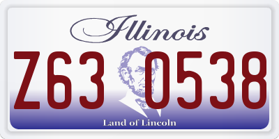 IL license plate Z630538