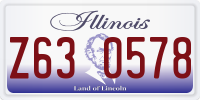 IL license plate Z630578