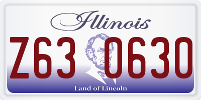 IL license plate Z630630