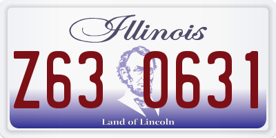 IL license plate Z630631