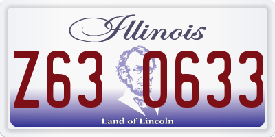 IL license plate Z630633