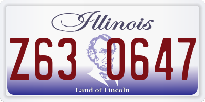 IL license plate Z630647