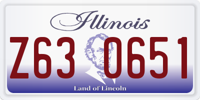 IL license plate Z630651