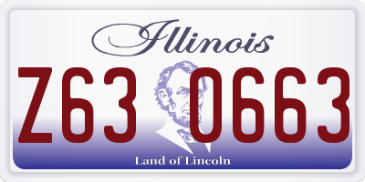 IL license plate Z630663