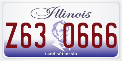 IL license plate Z630666