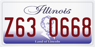 IL license plate Z630668